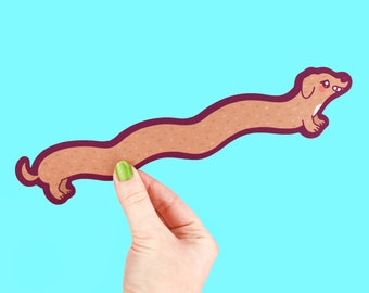 Long Weenie Dog Bookmark, Reading, Book Lover Gift, Cute Bookmark, Bookish, Dachshund, Reader Gift, Dog Person, Weiner Dogs