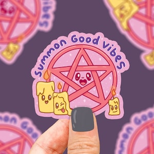 Pastel Goth, Pentagram Sticker, Magical Witchcraft,