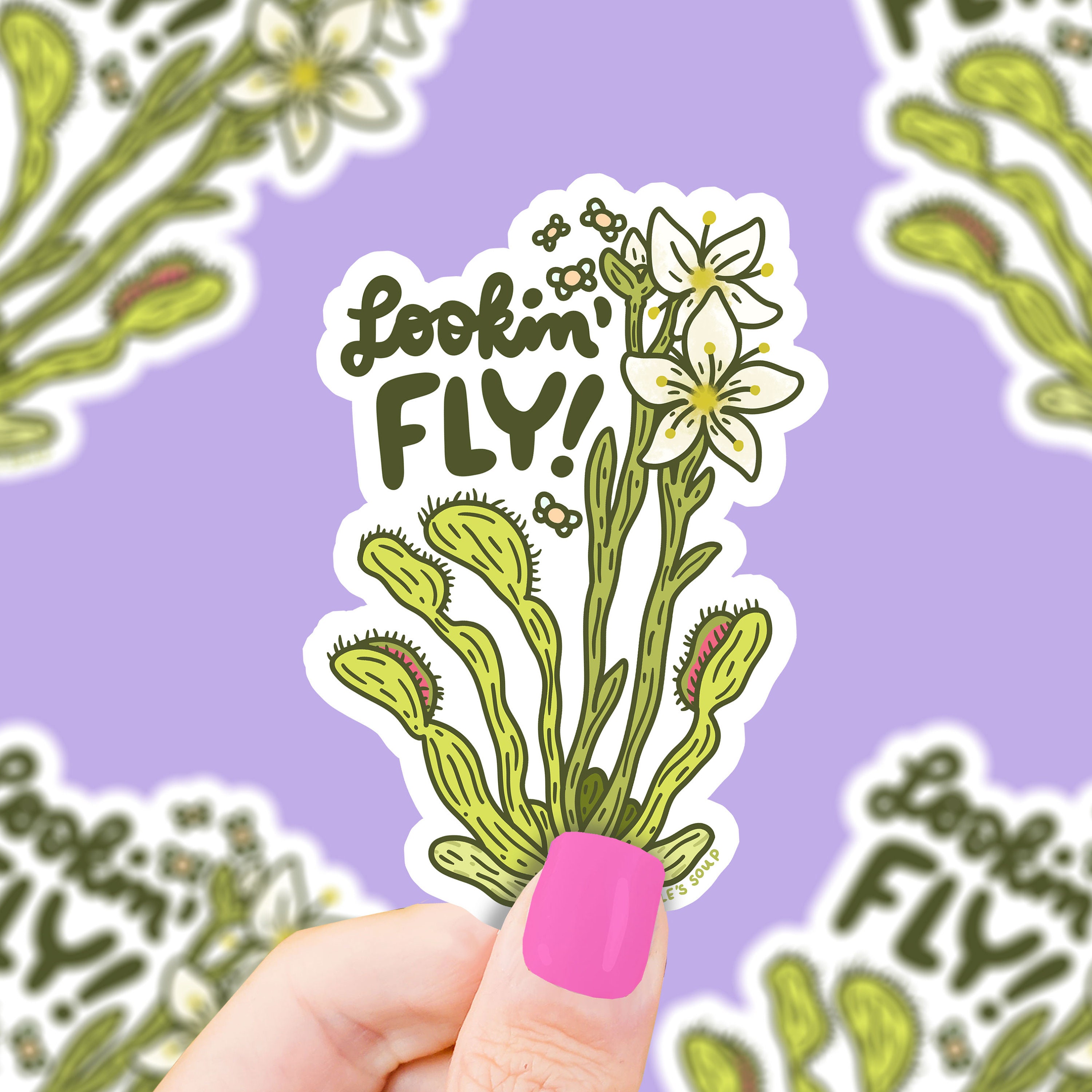 Lookin Fly Venus Fly Trap Vinyl Sticker