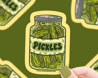 Pickle Jar Sticker: Funny Foodie Waterproof Vinyl Decal