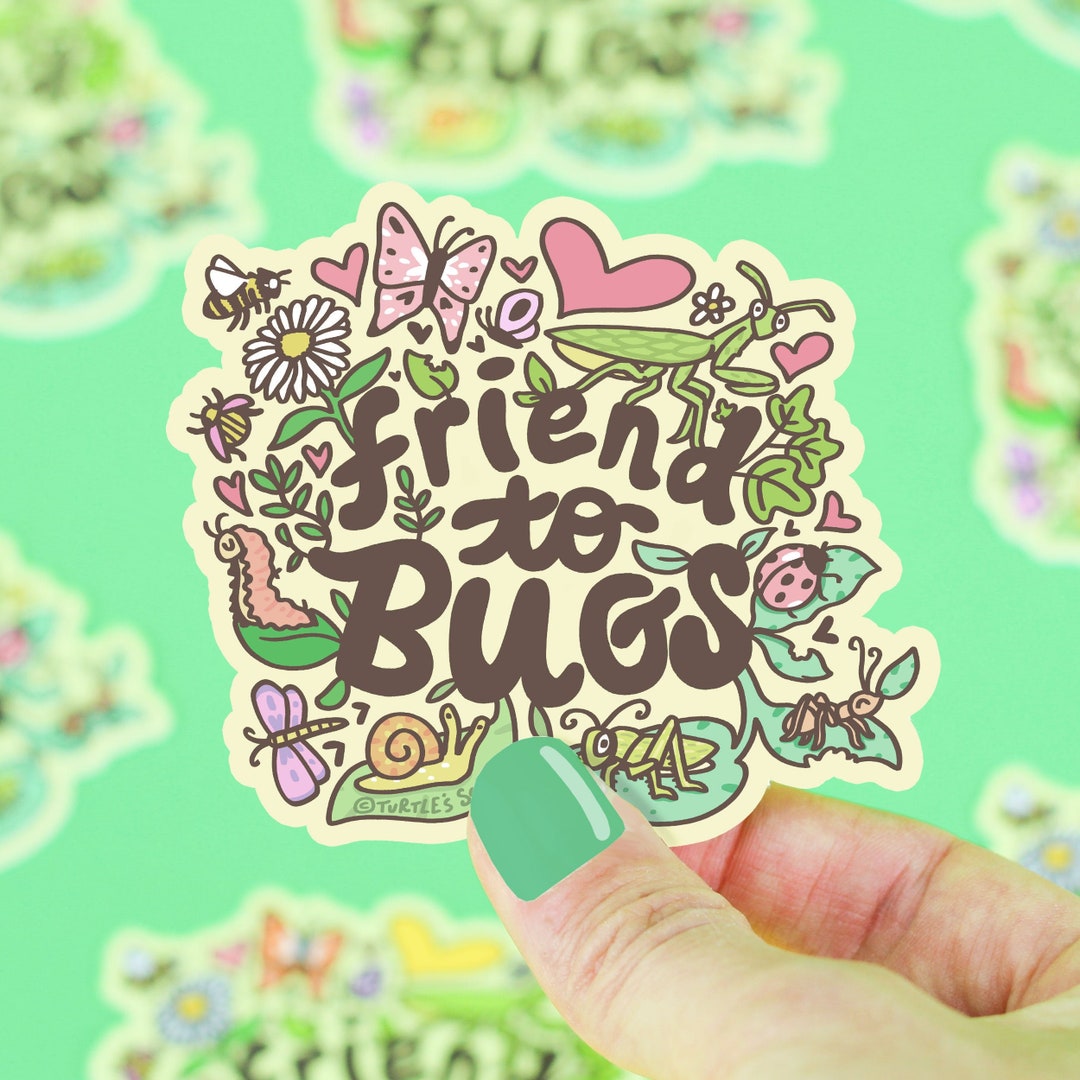 Friend to Bugs Sticker, Weatherproof Vinyl Decal - Etsy