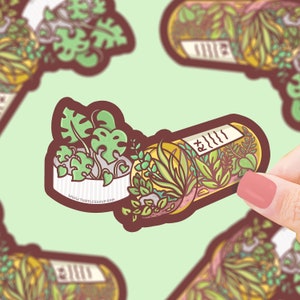 Sticker ordonnance Plant RX, Sticker vinyle pour amoureux des plantes, Plantes grasses, Drôle, Déprimé, Bonnes vibrations, Cadeau jardinage, Sticker vinyle imperméable