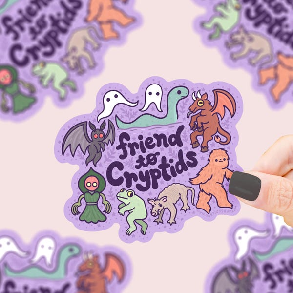 Friend to Cryptids Sticker: Waterproof Vinyl Decal