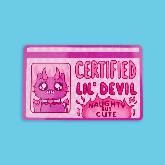 Lil' Devil Kitty Parody ID Card: Funny Cat New Driver Gift - Etsy