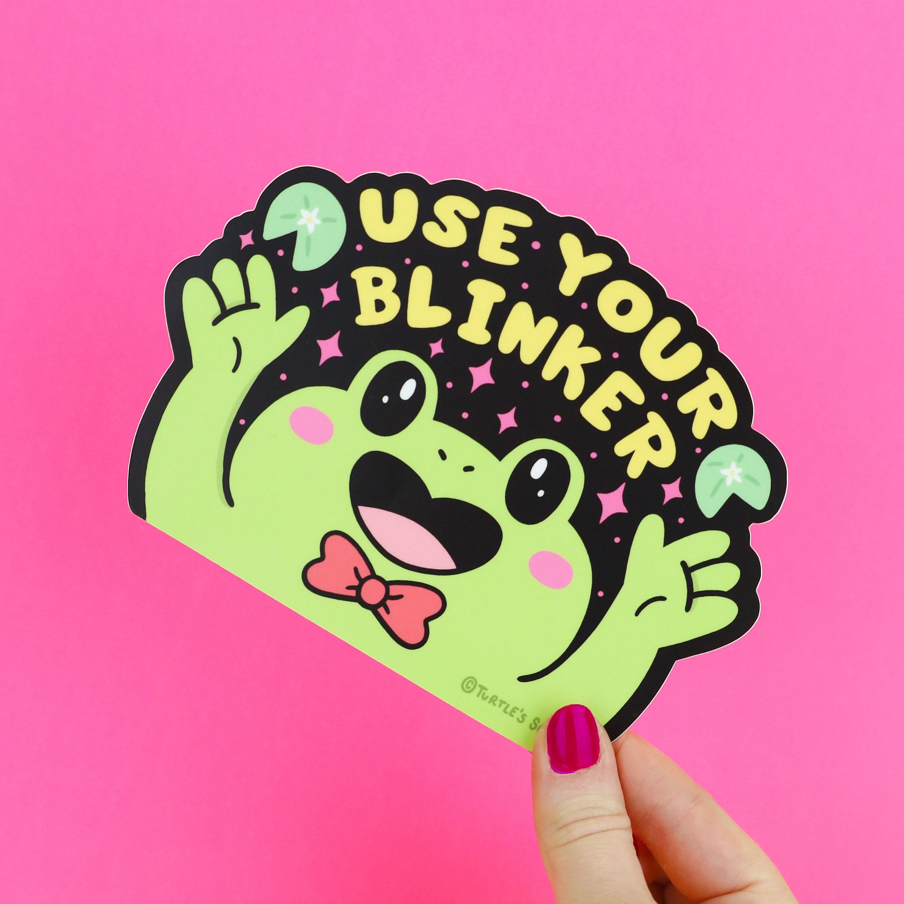 Funny Frog 'use Your Blinker' Vinyl Sticker: Car Decal - Etsy
