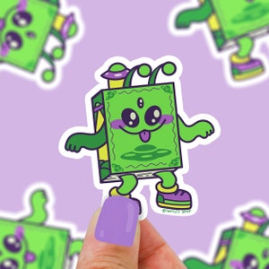 Sci-Fi Book Sticker, Science Fiction Book Sticker, Alien Book, Monster, Literature Sticker, Writer, Chapter, Book Nerd. Fandom, Book Lover