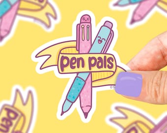 Pen Pals Sticker, Bestie Decal, Sticker for Friend, Artist Sticker, Stationery Decal, Artistic Sticker, Creative Sticker, Letter, Penpals