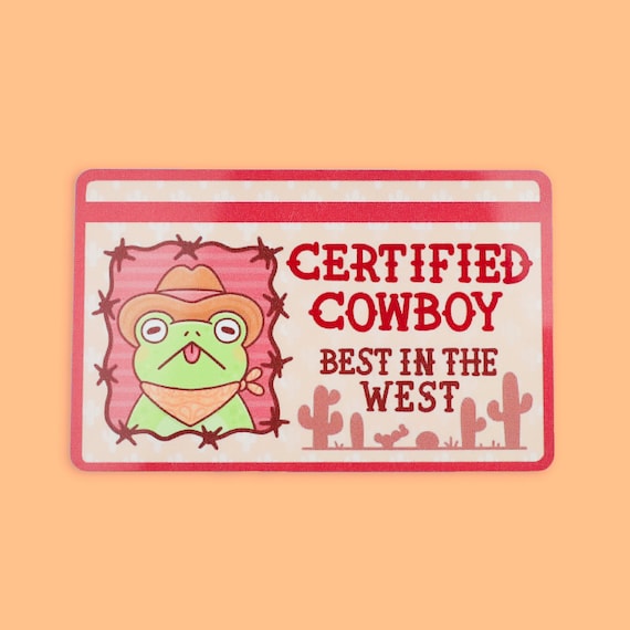 Cowboy Toad Parody ID Card: Funny Frog Novelty License - Etsy
