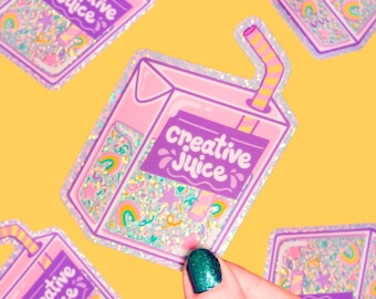 Creative Juice Box Dreamy Liquids Glitter Vinyl Sticker