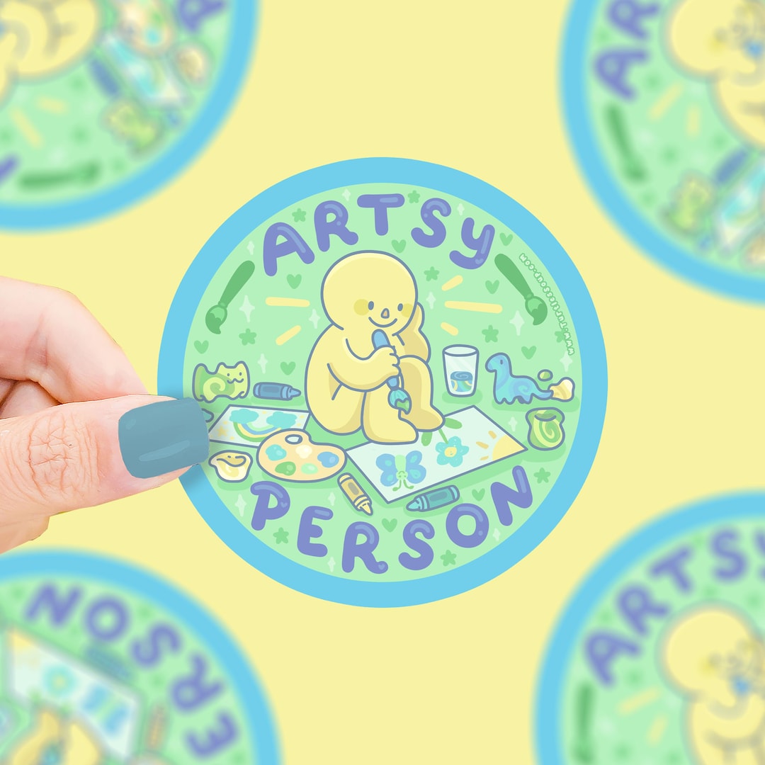 Artsy Person Vinyl Sticker: Waterproof Art Lover Gift - Etsy