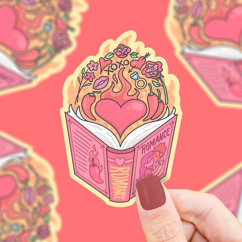 Spicy Romance Book Sticker: Smut Reader Laptop Decal bild 1