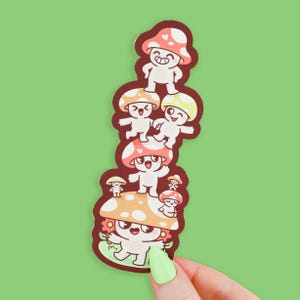 Mushroom Stack Bookmark, Bookish Gift, Cottagecore, Magical Bookmark, Plant Lover, Mush, Cute Fungi, Forest Plants, Cute Mushrooms Bookmark