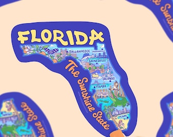 Florida Travel Sticker: Sunshine State Vinyl Souvenir