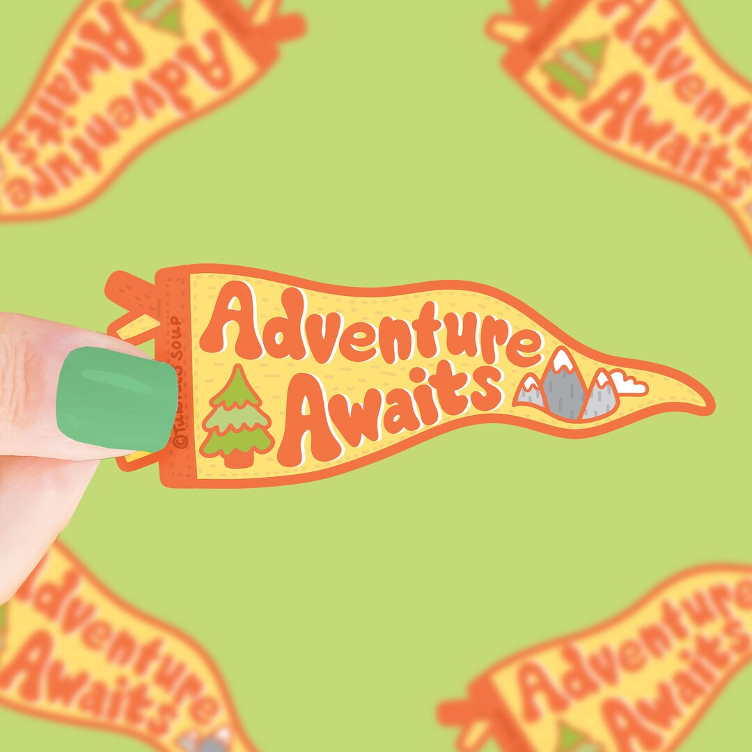 Adventure Awaits Vinyl Sticker - Etsy