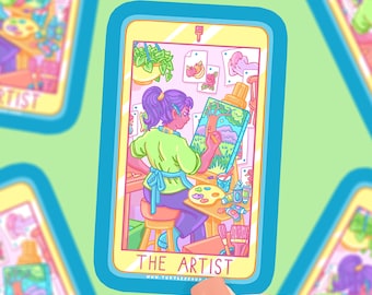 Artist Tarot Card Sticker: Waterproof Vinyl Art Decal