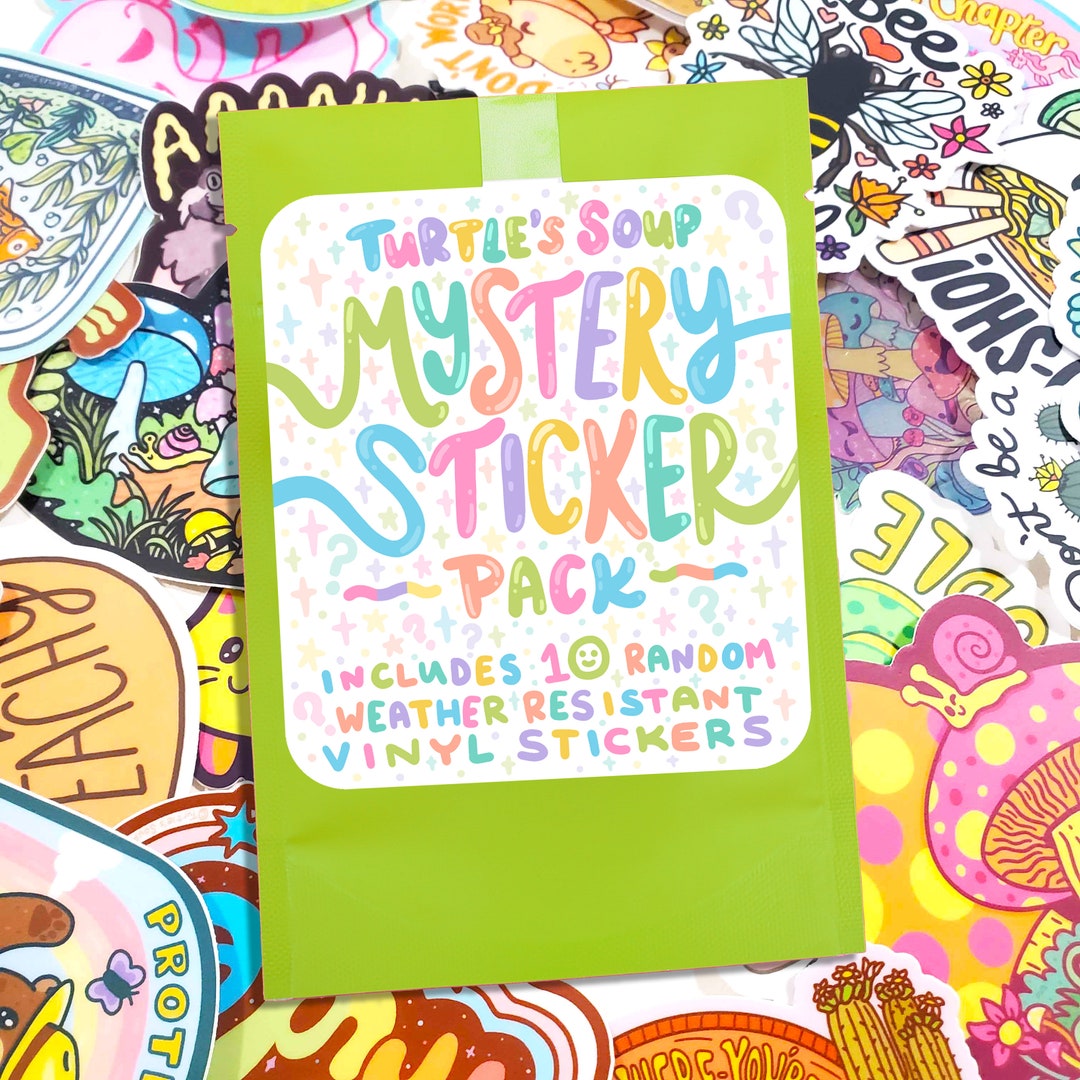 Mystery Sticker Pack Mystery Grab Bag with Random Stickers Random Animal  Sticker Packs Vinyl Stickers Watercolor Animal Stickers