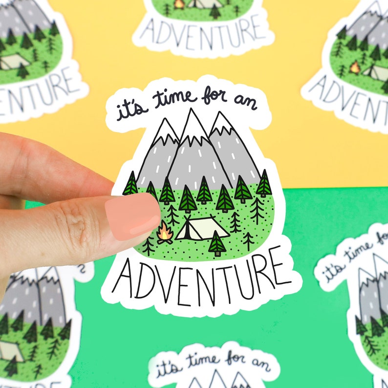 Mountain Sticker, Funny Stickers, Outdoorsy Gift, Gift For Him/Her, Adventure Decal, Camping Sticker, Gift For Hiker image 1