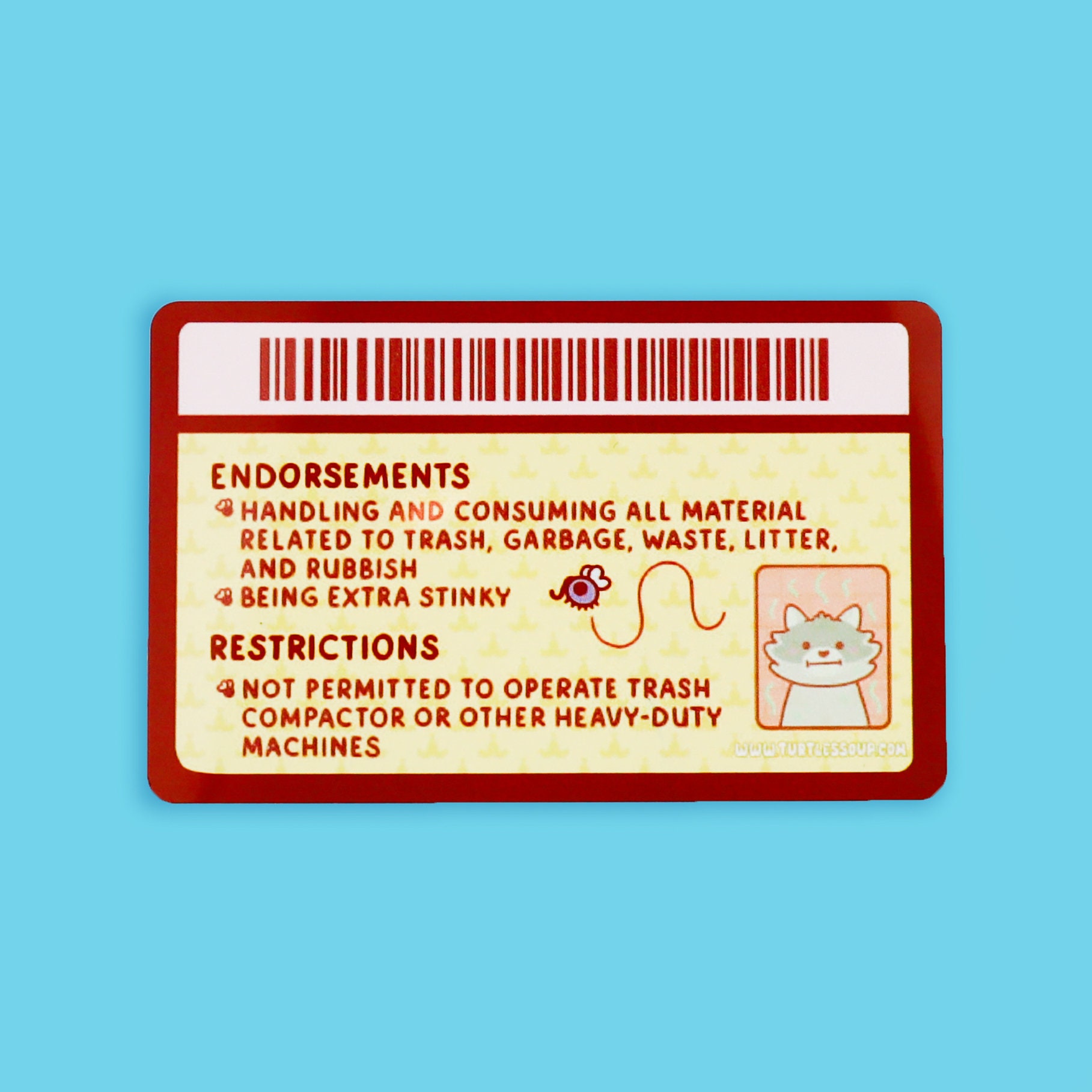 Trash Raccoon Fake Driver's License: Funny Parody ID Card - Etsy