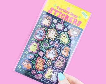 Hamster Dance Party Sticker Sheet, Cute Animals, Deco, Guinea Pigs, Pets, Toploader Stickers, Journal Deco, Hampter, Glitter, Sticker Sheet