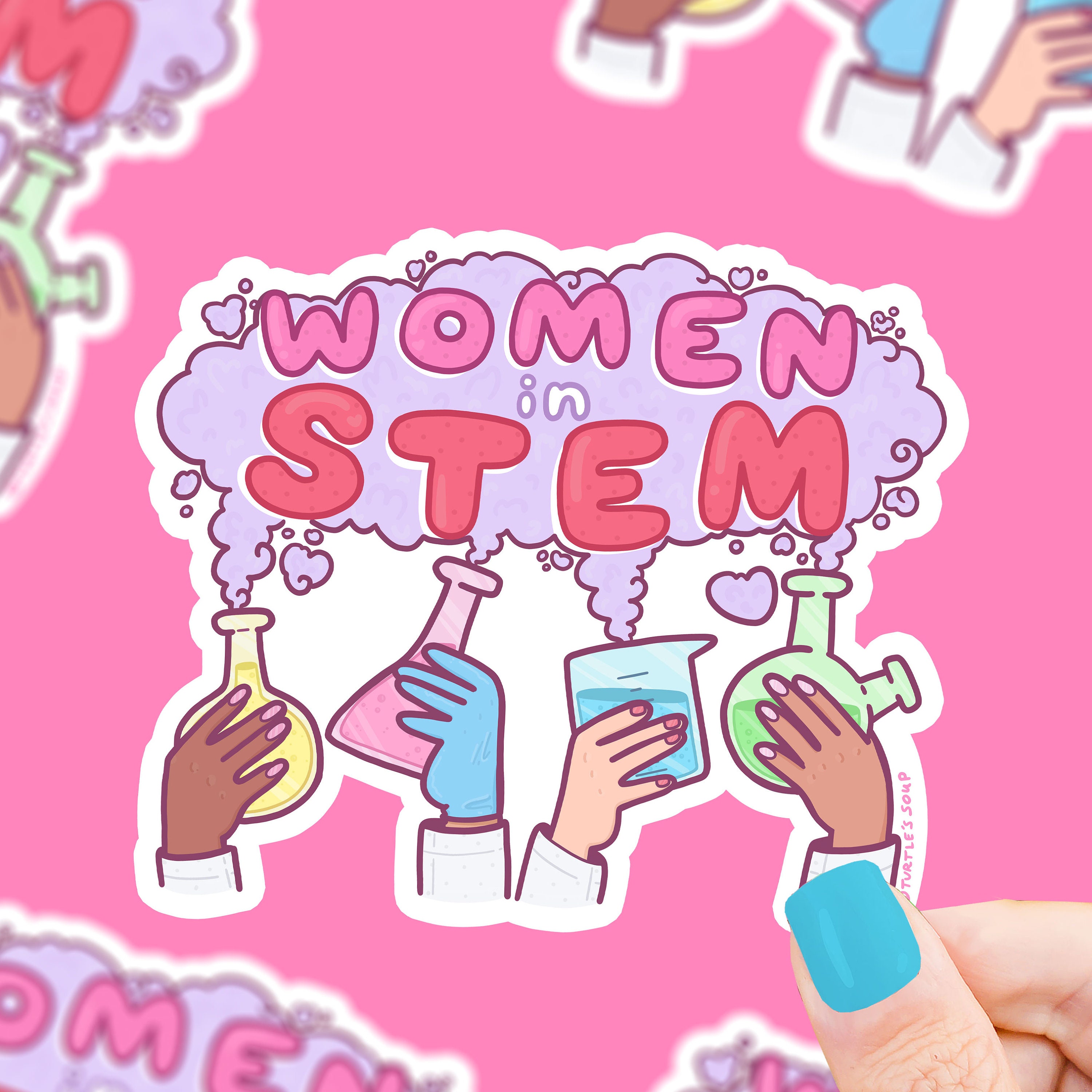 Women in Stem Chemistry Vinyl Sticker - Etsy