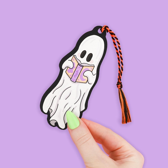 Reading Ghost Bookmark: Funny Book Lover Gift with Tassel