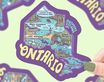 Ontario Canada Travel Sticker: Niagara Falls, CN Tower