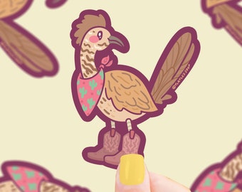 Desert Roadrunner Desert Wild West Vinyl Sticker by Turtle's Soup