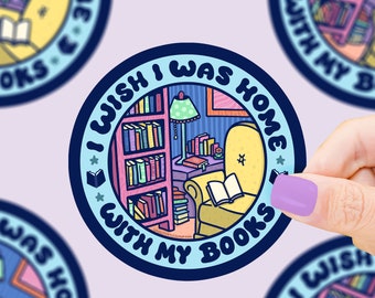 Book Lover Vinyl Sticker: Introvert Reading Nook, Waterproof