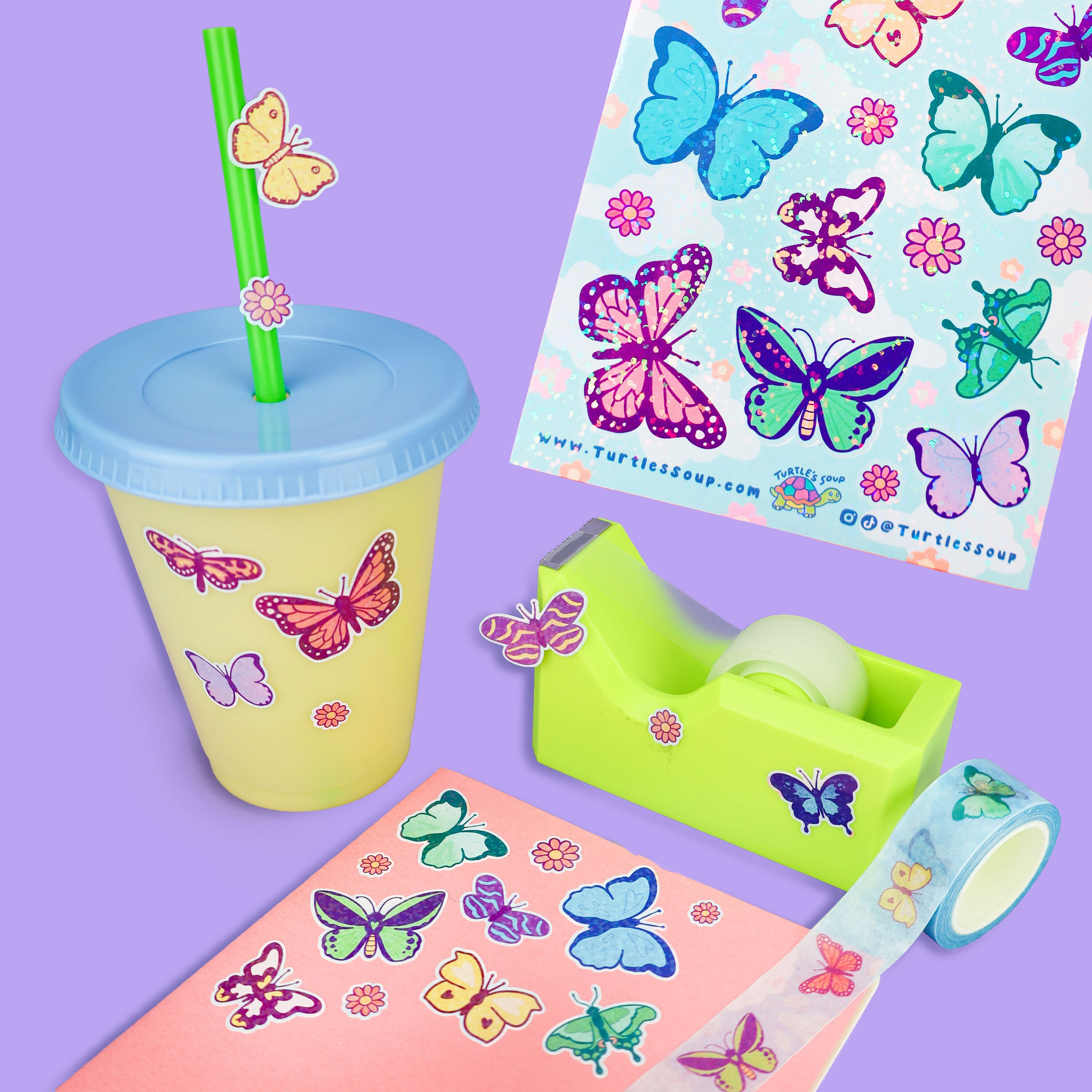 Butterfly Sticker Sheet, Vinyl Insect Decals, Planner Stickers - Etsy