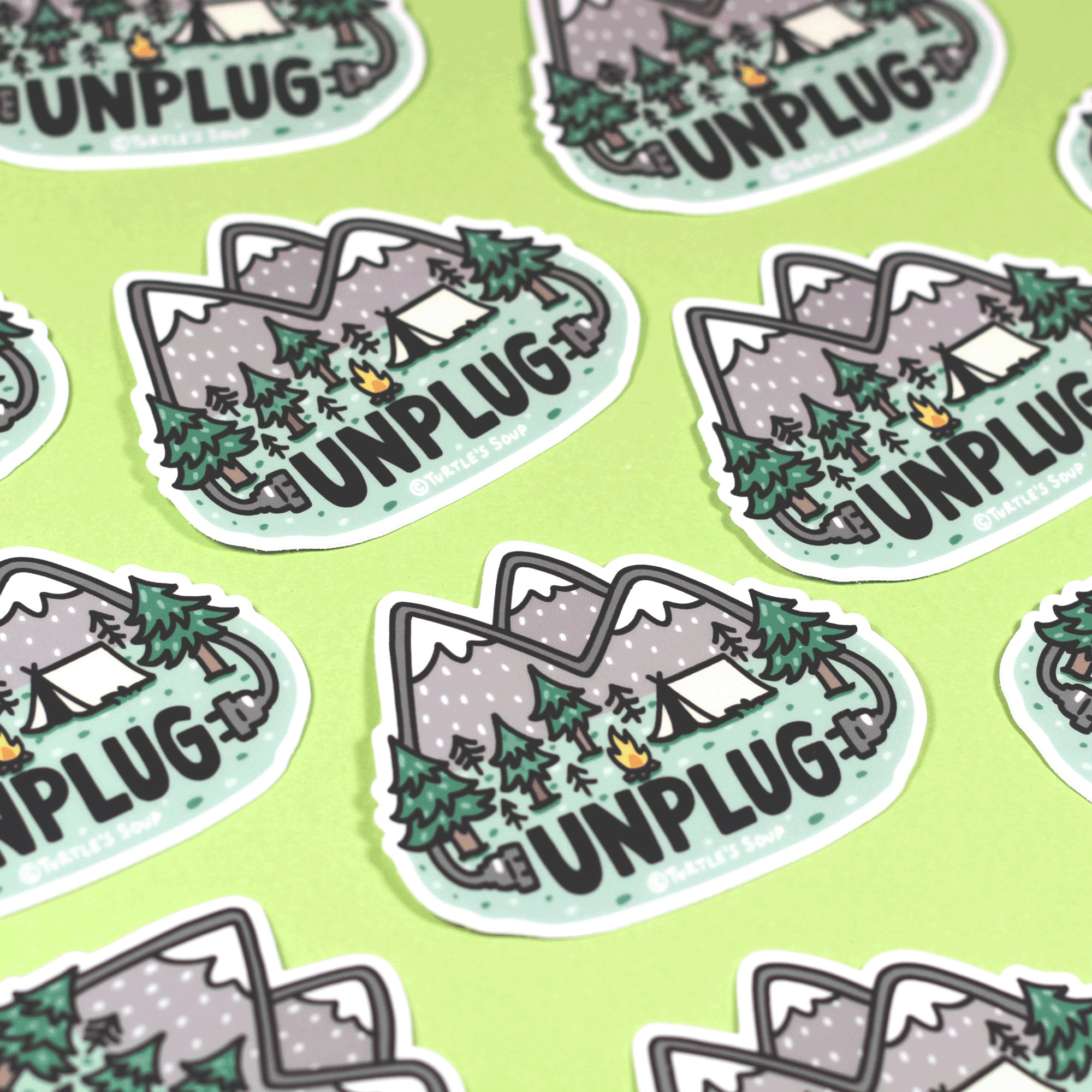 Unplug Sticker Disconnect Go Outside Enjoy Outdoors | Etsy