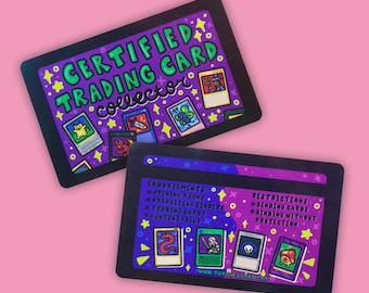 Certified Trading Card Collector Novelty ID Card, Fantasy Trading Cards, Collector Gift, Trading Card Lover, Fun Gamer Gift