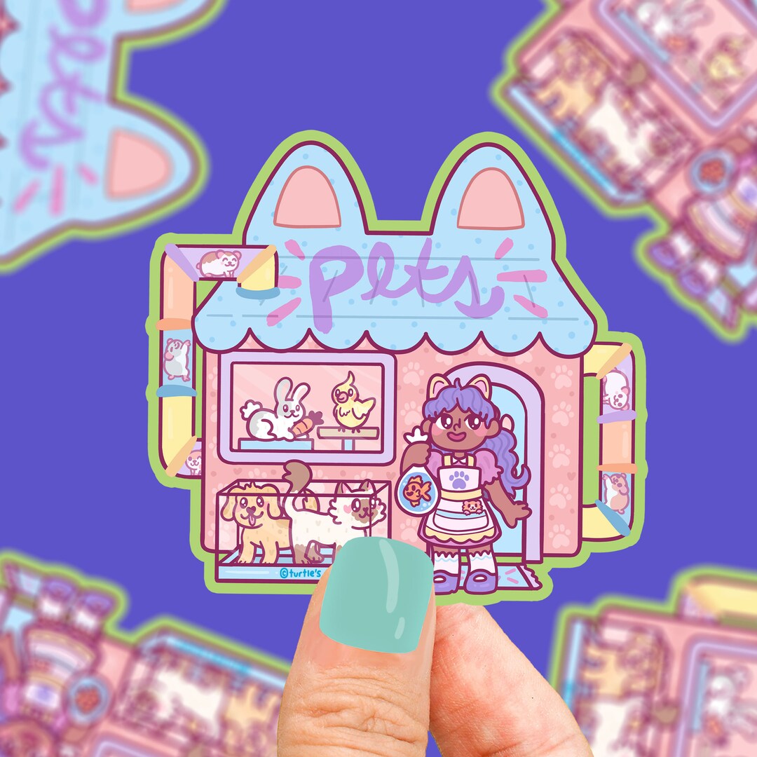 Pet Store Sticker Store Decal Cute Pet Shop Pet Store Etsy