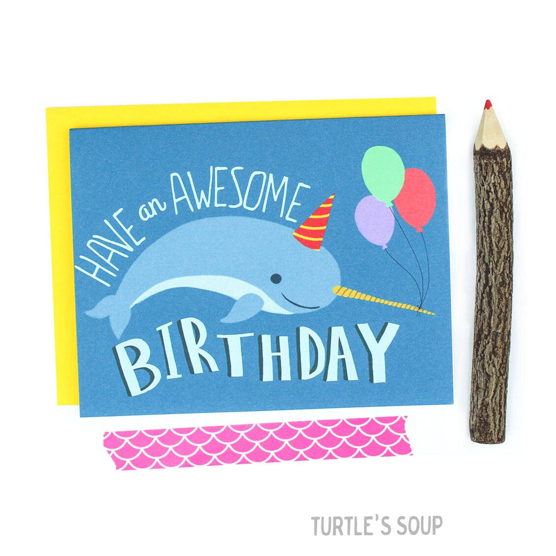 Narwhal Card Cute Birthday Cards Magical First Birthday | Etsy