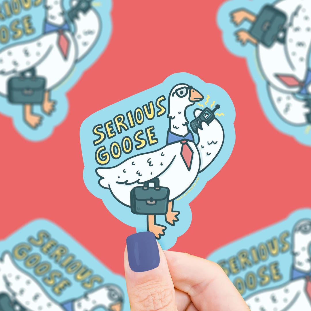 Serious Goose, Office Worker, Job Stickers, Silly Goose, Geese, Work ...