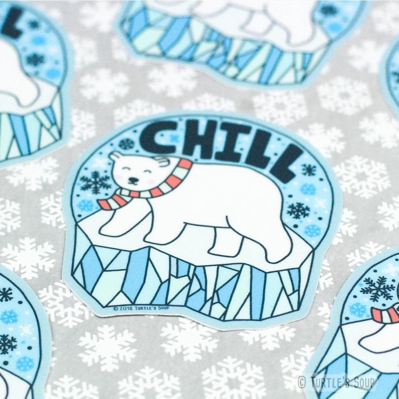 ON SALE Polar Bear Stickers Winter Stickers Arctic Animals | Etsy