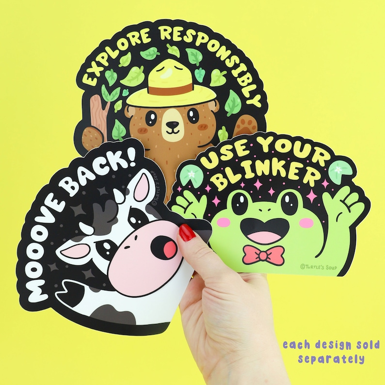 Explore Responsibly, Forest Bear, Peek-A-Boo Sticker, Window Sticker, Decal, Car Sticker, Vinyl Sticker, Animal, Die Cut, Waterproof, Laptop image 3