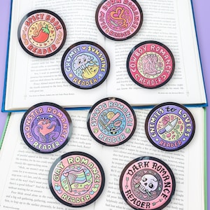 Monster Romance Reader, Bookish Tropes, Paranormal, Romance Books, Horror, Glitter, Read, Fantasy, Waterproof, Scratch-Proof, Vinyl Sticker image 2