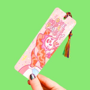 One More Page, Clown Cat Circus Bookmark, Pastel Colorful Circus Kitties for Book Lovers, Bookish
