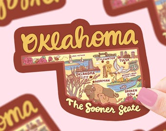 Oklahoma Travel Sticker: Sooner State Vinyl Decal