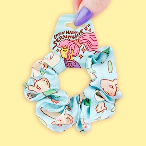 Capybara Hair Scrunchie, Cute, Hair Accessories, Colorful, Capy Scrunchie, Funny, Cute Hair Ties, Cute Capybara, Wildlife, Satin Scrunchie
