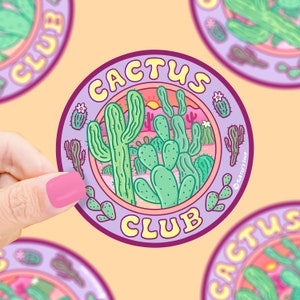 Sticker en vinyle Cactus Club Cactus Desert Garden