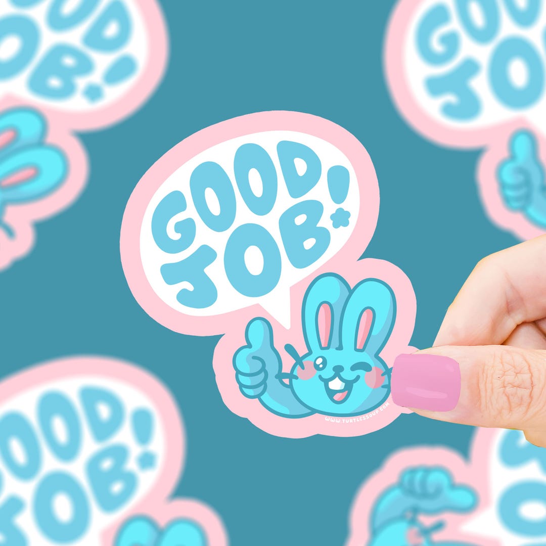 Posivity Rabbit Good Job, Bunny, Inspiration, Affirmation, Positivity, Rabbit ...