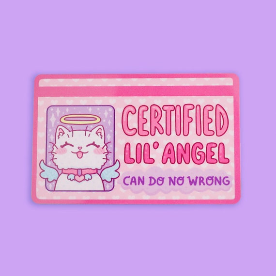 Lil' Angel Kitty Parody ID Card: Funny Novelty Gift - Etsy