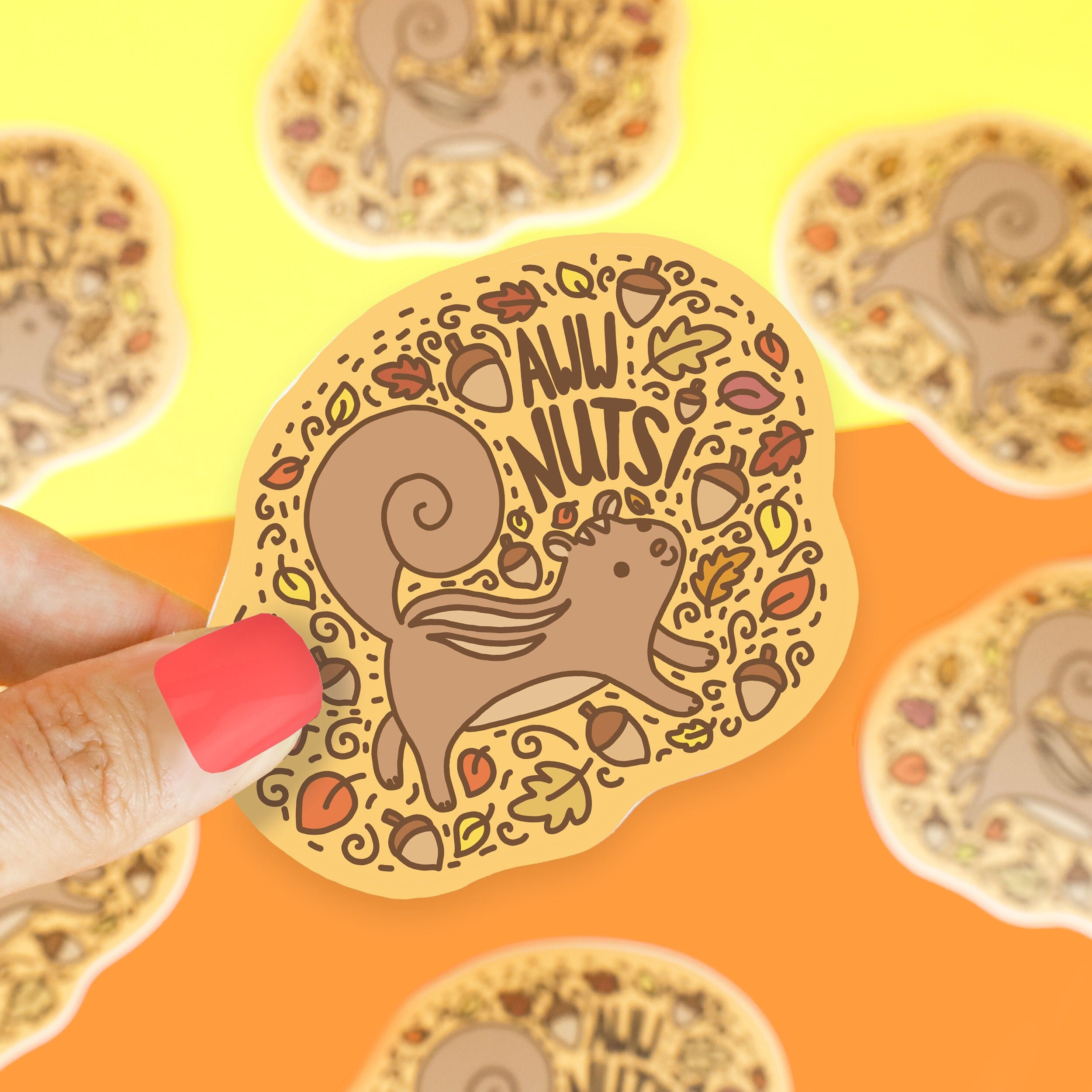 Squirrel Sticker Animal Pun Decal Vinyl Sticker Nuts Etsy