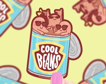 Cool Beans Funny Food Vinyl Sticker