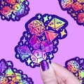 Holographic Dice Vinyl Sticker: D&D Gamer Decal