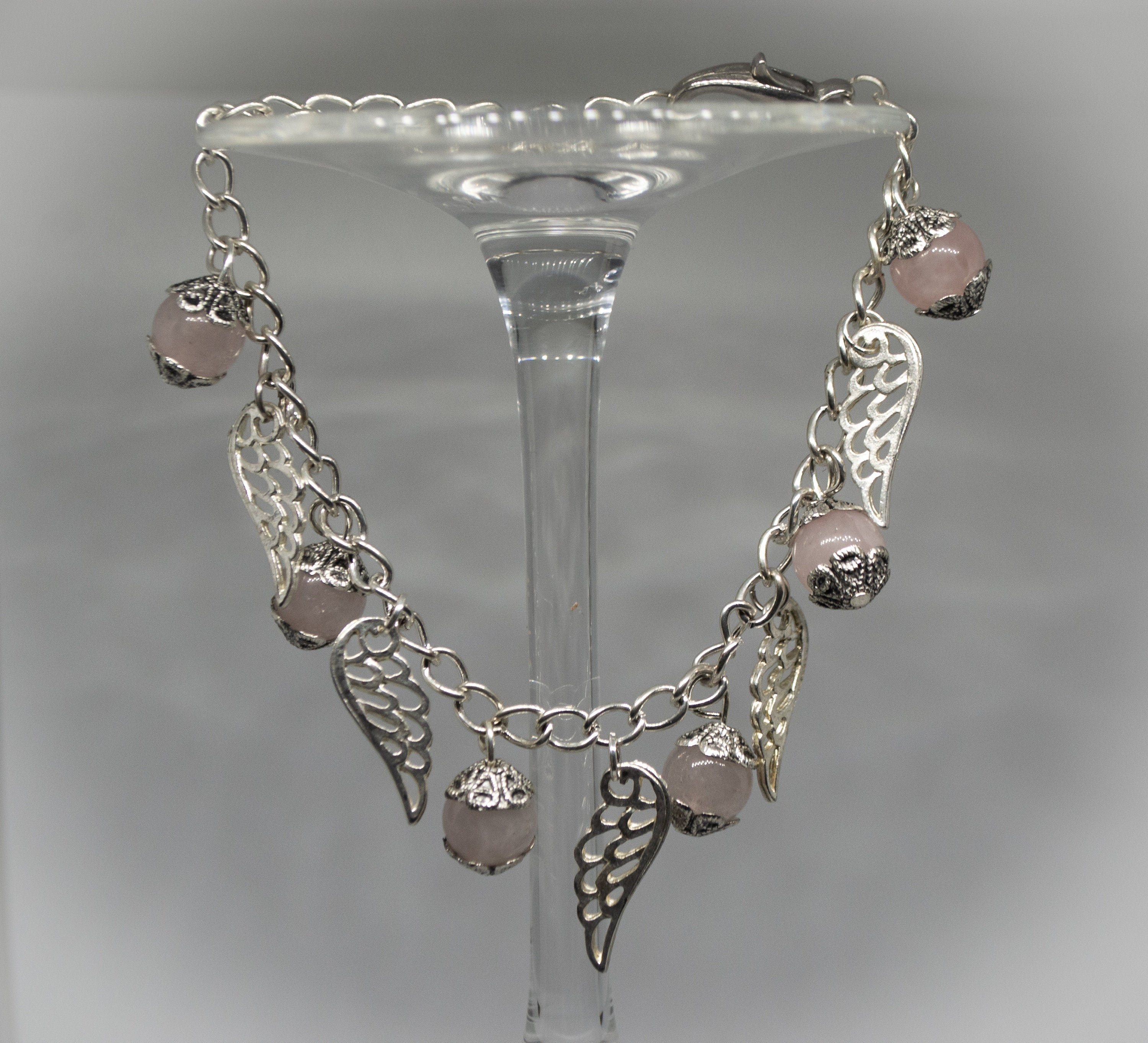 Rose Quartz Bracelet Gemstone Bracelet Bracelets for Women | Etsy