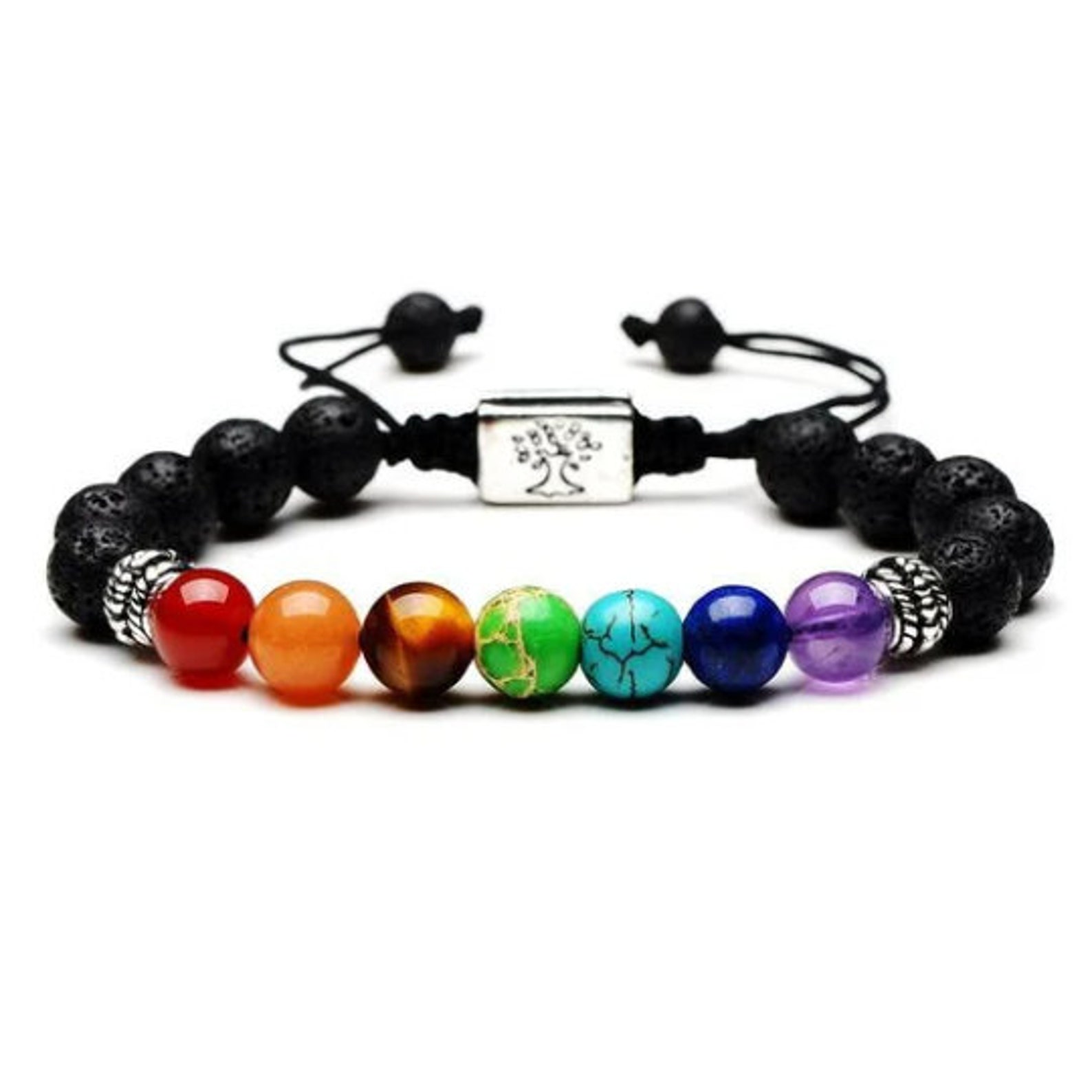 Chakra Bracelet Mala Bracelet Rainbow Bracelet Gemstone - Etsy