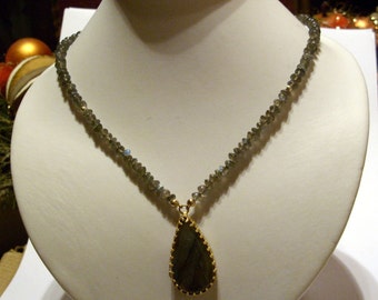 Exclusive Labradorit  Kette  - Labradoritkette - Labradorite necklace