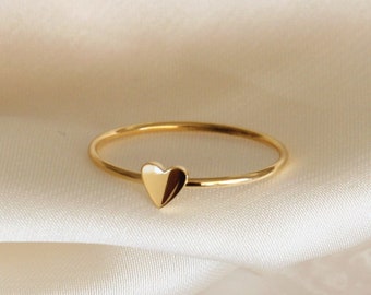 Tiny Heart Ring - Dainty Heart Ring Mini Heart Ring Jewelry Gift Gold Filled Heart Ring Silver Heart Ring Rose Gold Heart Ring Love Ring